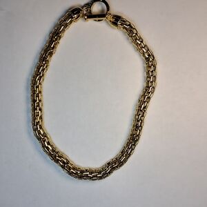 Elegant Retired Medeiros XIII Goldtone Byzantine Link Necklace